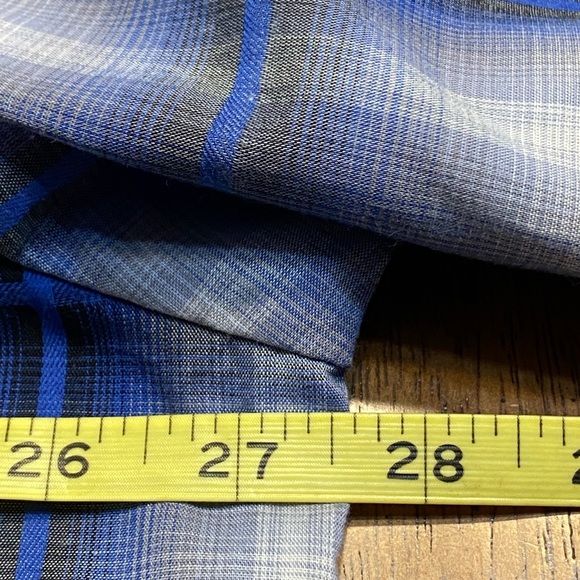 Ely Cattleman short sleeve western snap plaid shirt. Size extra large - Picture 8 of 10